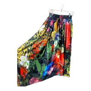 L'Atiste by Amy MAXI SKIRT ANIMAL‎ PRINT FLORAL FULL VIBRANT AMAZING!!! sz M